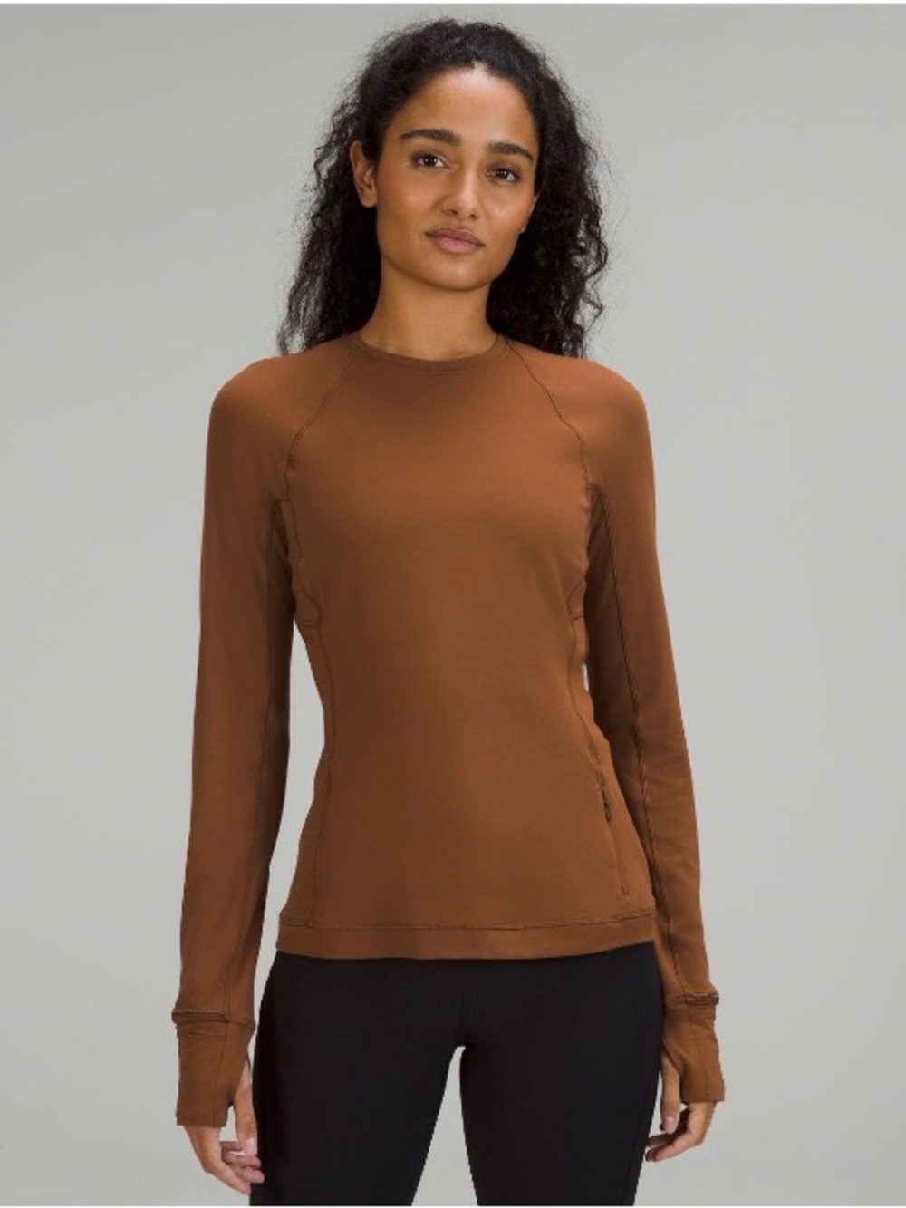 lululemon athletica Women's Long-Sleeve Crewneck Top — Chestnut Brown